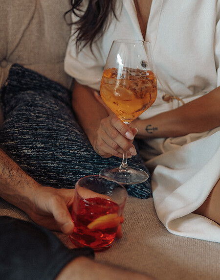 Aperol Spritz und Campari Gläser 