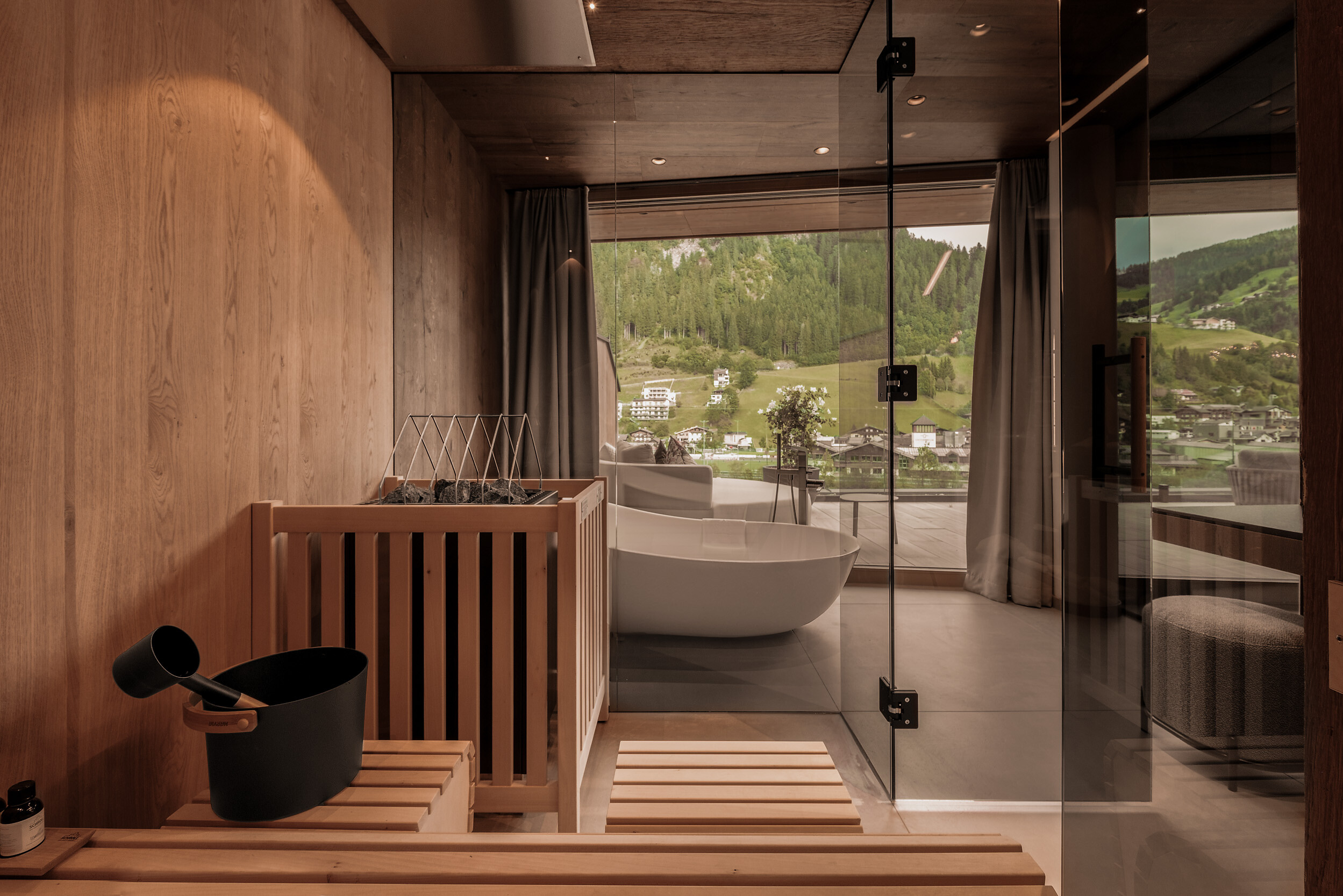 Private Sauna in den Zimmern im Großarltal im Salzburger Land